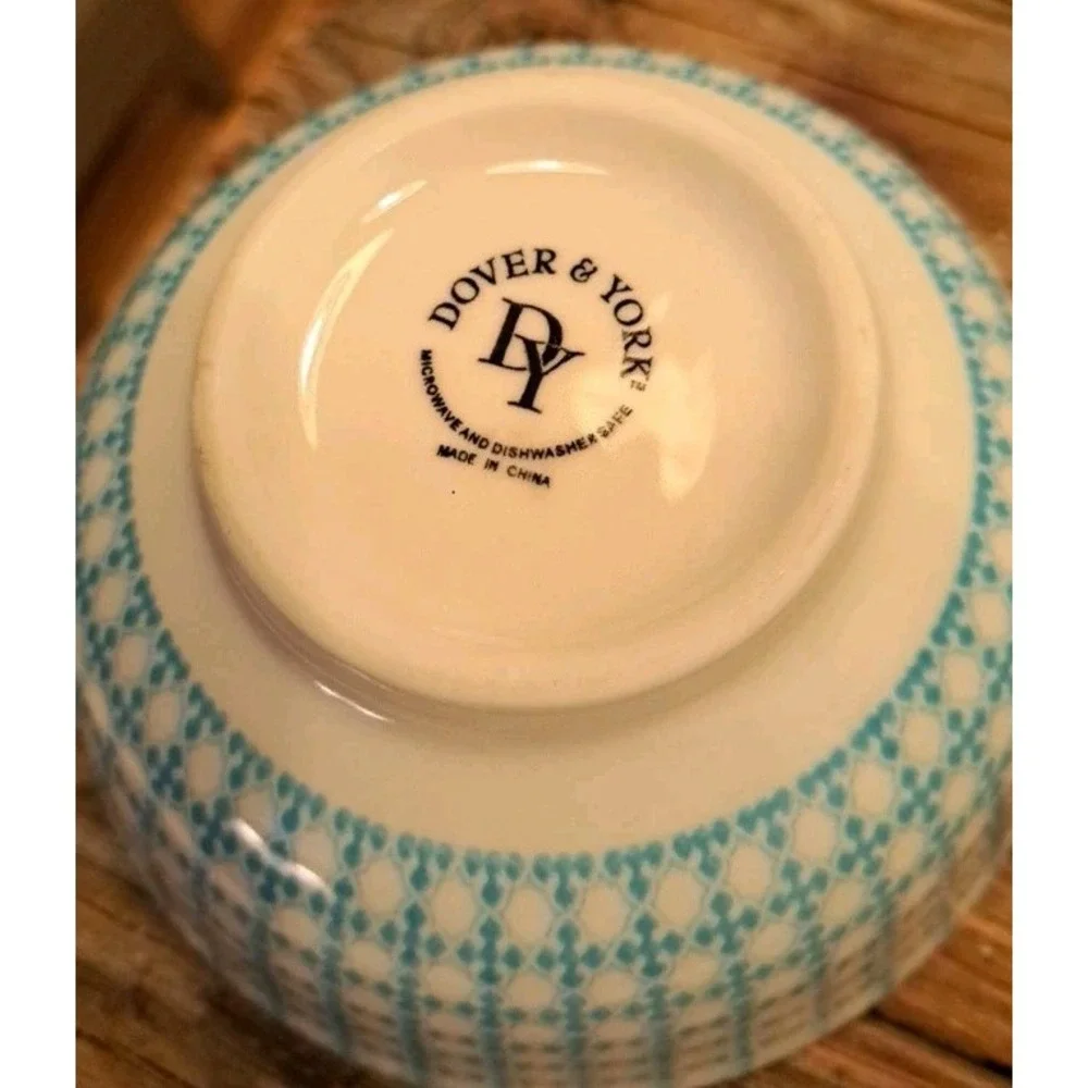 Dover & York Cereal Soup Bowl Geometric Yellow/ Blue Replacement Spring Summer